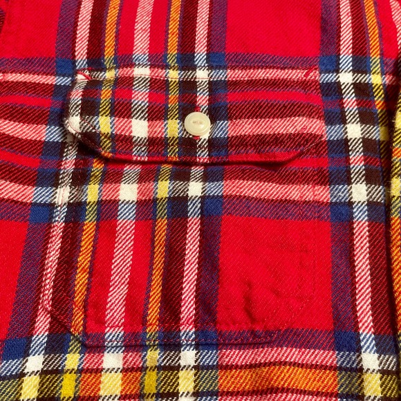 American Eagle Plaid Soft Flannel Shirt Button Up Mens Medium Red 611:S1403 - Picture 6 of 9